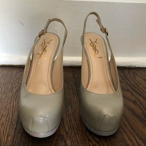 YVES SAINT LAURENT YSL Tribtoo Slingback Pumps